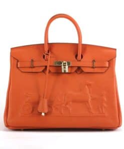 HERMES BIRKIN WITH EMBOSSED LOGO